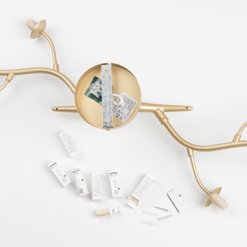 Brilagi - Candeeiro  integrado LED MISTEL 6xG9/3W/230V dourado/branco