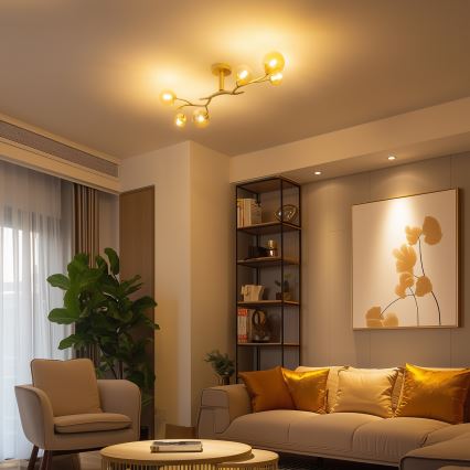 Brilagi - Candeeiro  integrado LED MISTEL 6xG9/3W/230V dourado