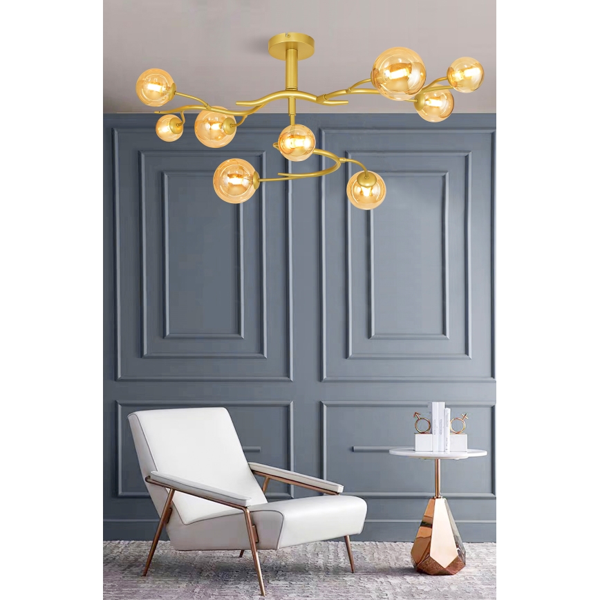 Brilagi - Candeeiro  integrado LED MISTEL 9xG9/3W/230V dourado