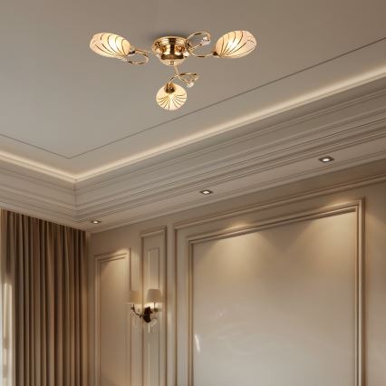 Brilagi - Candeeiro integrado MEGAPOLIS 3xE14/60W/230V dourado