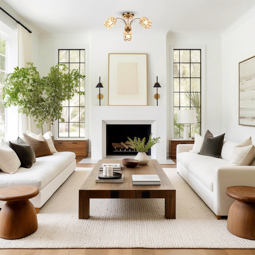 Brilagi - Candeeiro integrado MEGAPOLIS 3xE14/60W/230V dourado