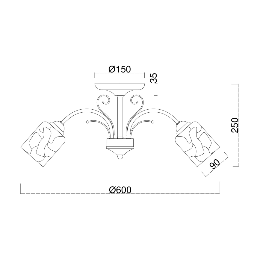 Brilagi - Candeeiro integrado MEGAPOLIS 3xE14/60W/230V dourado