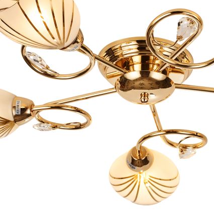 Brilagi - Candeeiro integrado MEGAPOLIS 5xE14/60W/230V dourado