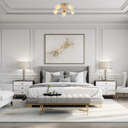 Brilagi - Candeeiro integrado MEGAPOLIS 5xE14/60W/230V dourado