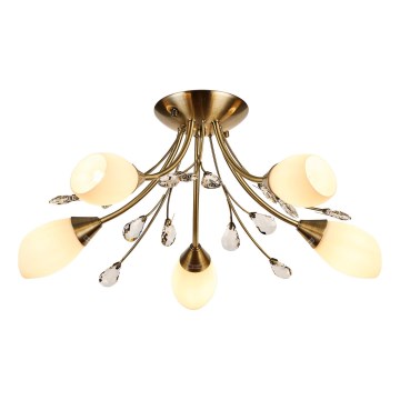 Brilagi - Candeeiro integrado MEGAPOLIS 5xE14/60W/230V latão