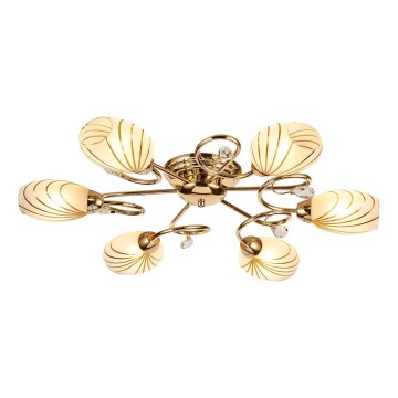 Brilagi - Candeeiro integrado MEGAPOLIS 6xE14/60W/230V dourado