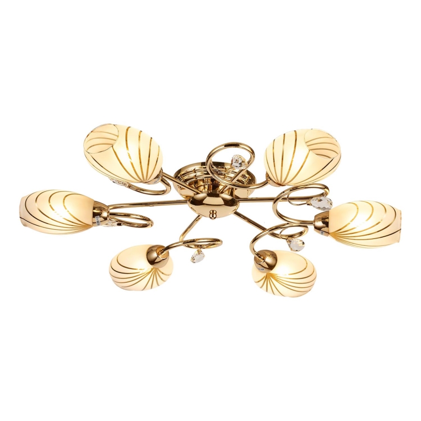 Brilagi - Candeeiro integrado MEGAPOLIS 6xE14/60W/230V dourado