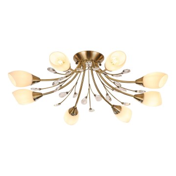 Brilagi - Candeeiro integrado MEGAPOLIS 8xE14/60W/230V bronze