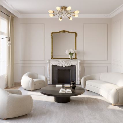 Brilagi - Candeeiro integrado MEGAPOLIS 8xE14/60W/230V bronze