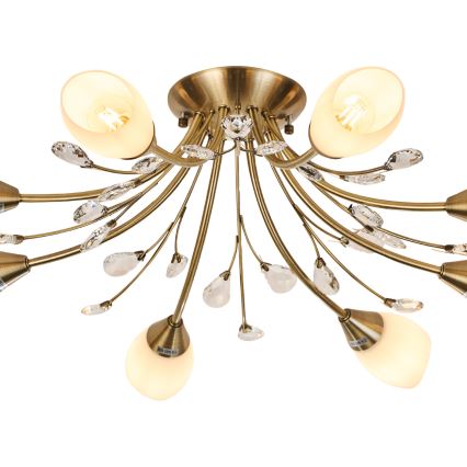 Brilagi - Candeeiro integrado MEGAPOLIS 8xE14/60W/230V bronze