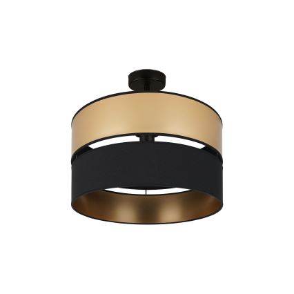 Brilagi - Candeeiro integrado ROYAL 1xE27/15W/230V diâmetro 40 cm preto/dourado