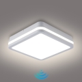Brilagi - Candeeiro LED de exterior com sensor BENE LED/18W/230V 22x22 cm branco IP54