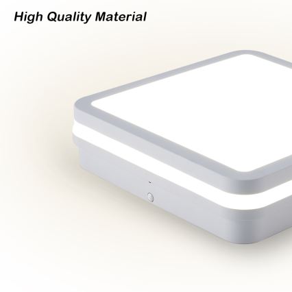 Brilagi - Candeeiro LED de exterior com sensor BENE LED/18W/230V 22x22 cm branco IP54