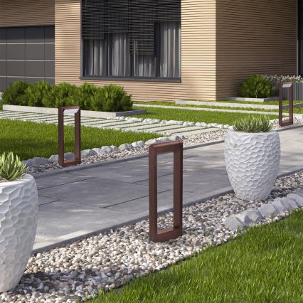 Brilagi - Candeeiro LED de exterior CROTONE LED/7W/230V castanho IP54 50 cm