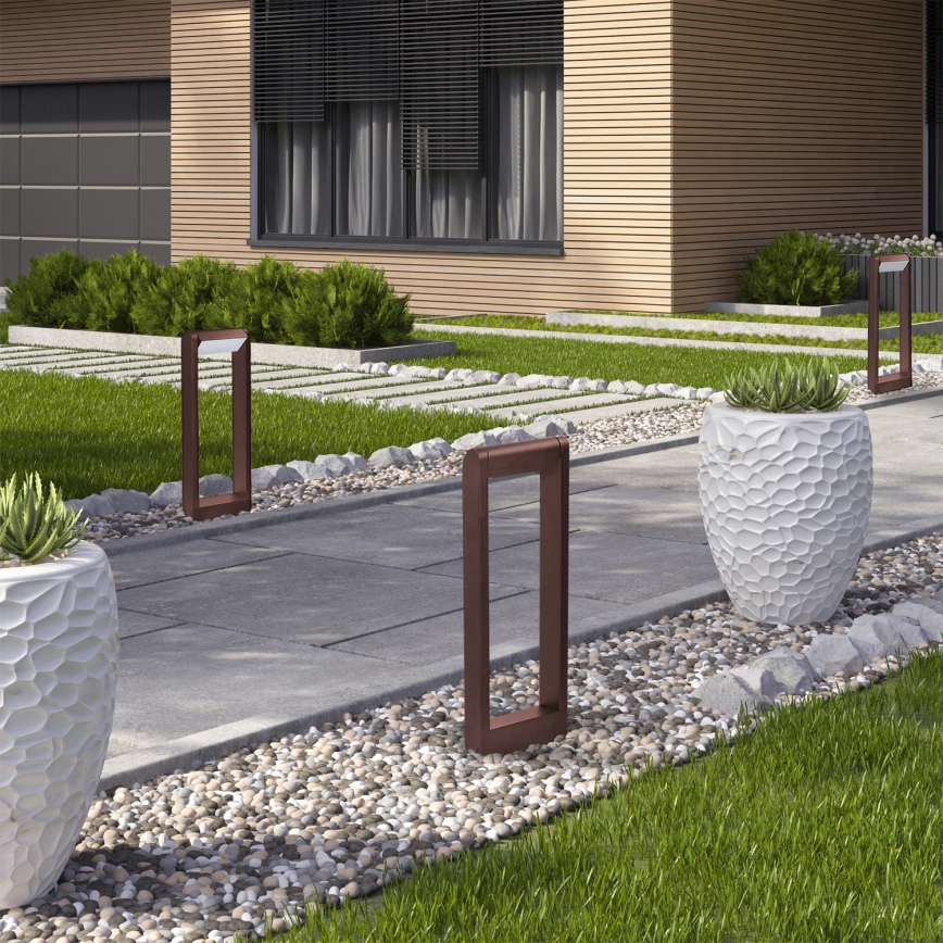 Brilagi - Candeeiro LED de exterior CROTONE LED/7W/230V castanho IP54 50 cm