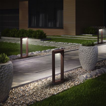 Brilagi - Candeeiro LED de exterior CROTONE LED/7W/230V castanho IP54 50 cm