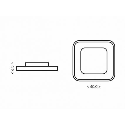 Brilagi - Candeeiro de teto LED dimerizável TRIVARO LED/88W/230V 3000-6000K 40x40 cm + comando remoto