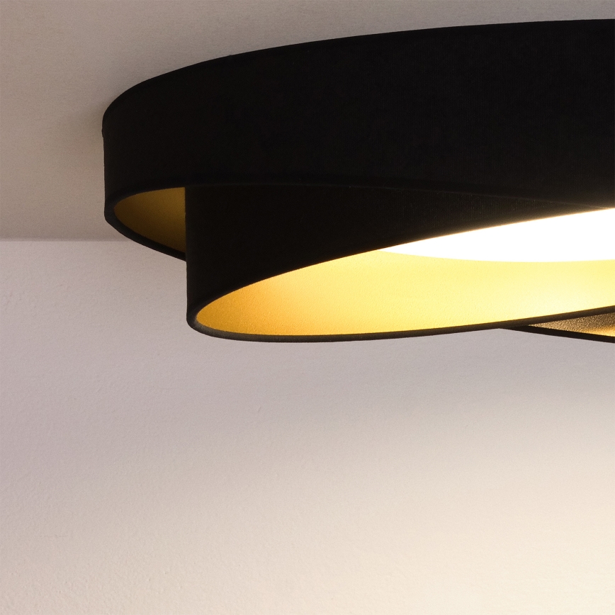 BRILAGI - Luminária de teto LED dimerizável VELVET TWIST LED/36W/230V 3000-6000K Ø 65 cm Wi-Fi Tuya Beacon preto/dourado + controlo remoto