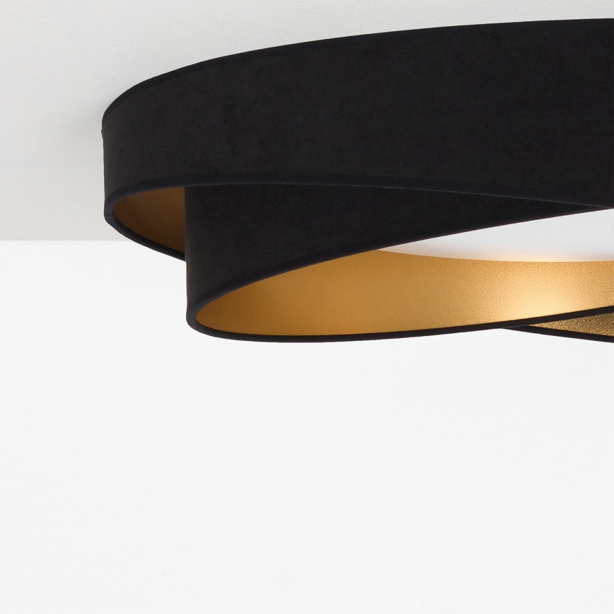 BRILAGI - Luminária de teto LED dimerizável VELVET TWIST LED/36W/230V 3000-6000K Ø 65 cm Wi-Fi Tuya Beacon preto/dourado + controlo remoto