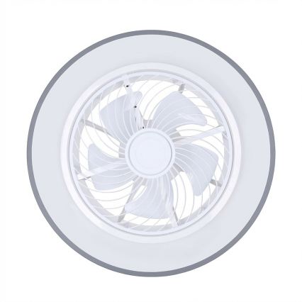 Brilagi - Luminária de teto LED com dimmer e ventilador LED/38W/230V 3000-6500K Ø 50 cm cinzento + controlo remoto