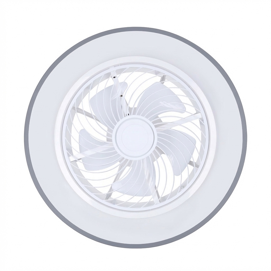 Brilagi - Luminária de teto LED com dimmer e ventilador LED/38W/230V 3000-6500K Ø 50 cm cinzento + controlo remoto