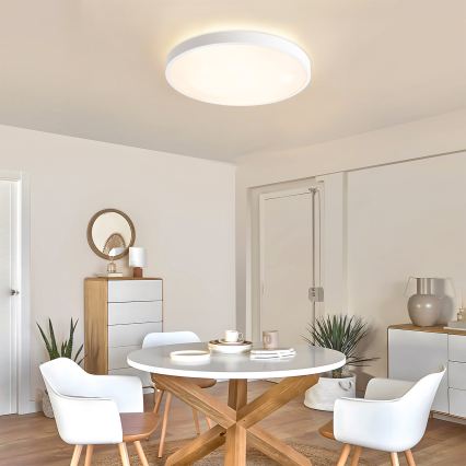 Brilagi - Luminária de teto LED dimerizável GLASS POOL DOUBLE LED/60W/230V 3000-6000K 50 cm branca + comando à distância