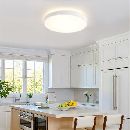 Brilagi - Luminária de teto LED dimerizável GLASS POOL DOUBLE LED/60W/230V 3000-6000K 50 cm branca + comando à distância