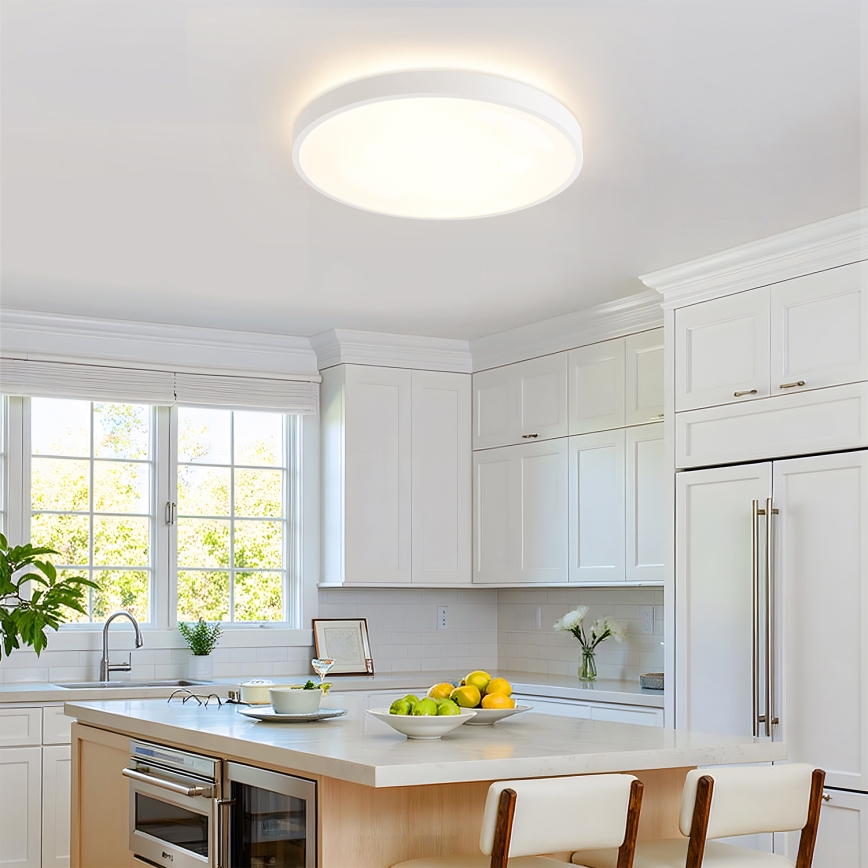 Brilagi - Luminária de teto LED dimerizável GLASS POOL DOUBLE LED/60W/230V 3000-6000K 50 cm branca + comando à distância