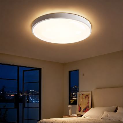 Brilagi - Luminária de teto LED dimerizável GLASS POOL DOUBLE LED/60W/230V 3000-6000K 50 cm branca + comando à distância