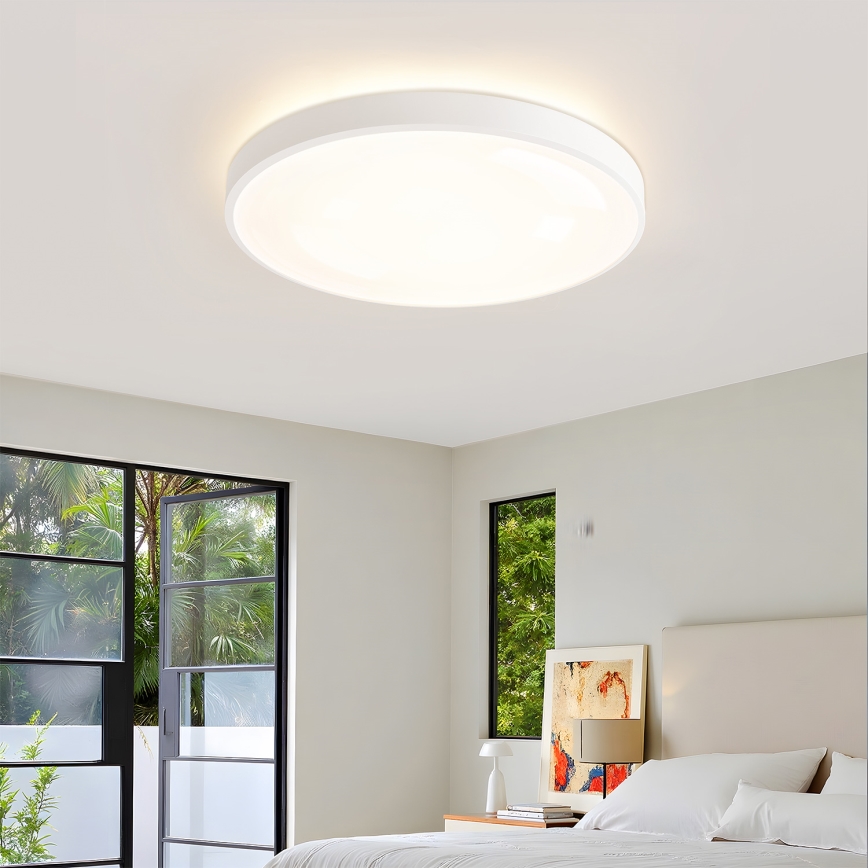 Brilagi - Luminária de teto LED dimerizável GLASS POOL DOUBLE LED/60W/230V 3000-6000K 50 cm branca + comando à distância