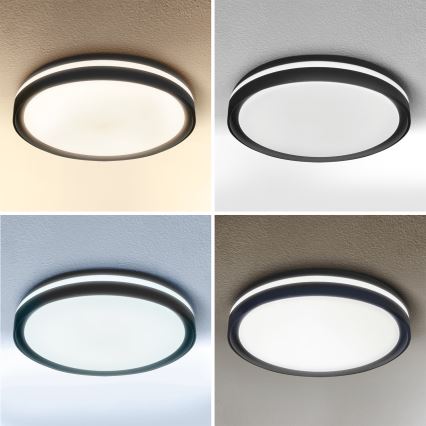 Brilagi - Candeeiro de tecto LED dimável NAOMI LED/48W/230V 3000-6500K Ø 39 cm preto + comando remoto