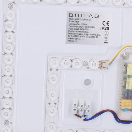 Brilagi - Candeeiro de tecto LED dimável NAOMI LED/48W/230V 3000-6500K Ø 39 cm preto + comando remoto