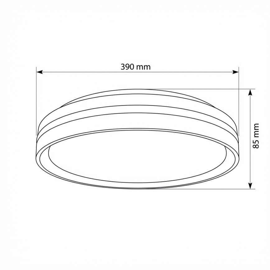 Brilagi - Candeeiro de tecto LED dimável NAOMI LED/48W/230V 3000-6500K Ø 39 cm preto + comando remoto
