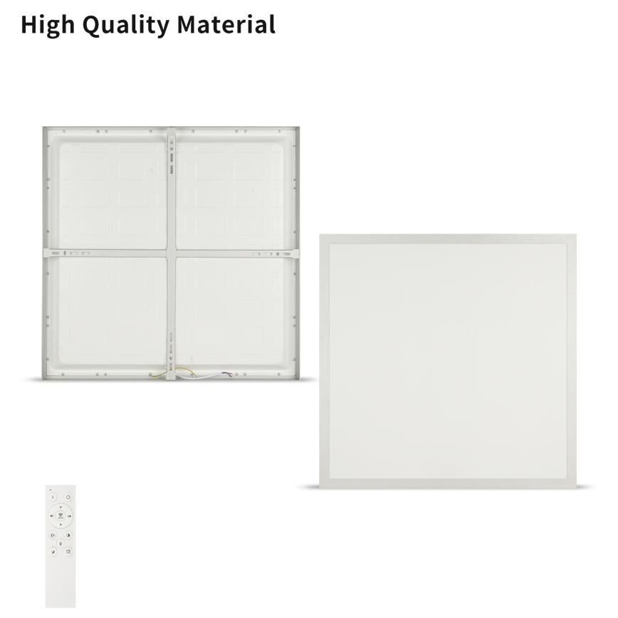 Brilagi - Luminária de tecto para casa de banho LED regulável FRAME SMART LED/50W/230V 60x60 cm 3000-6000K IP44 prateada + controlo remoto