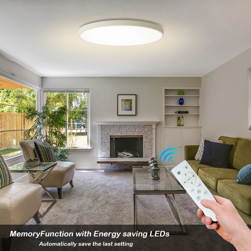 Brilagi - Candeeiro de tecto LED dimerizável POOL SMART LED/128W/230V 3000-6000K diâmetro 100 cm Wi-Fi Tuya branco + controlo remoto