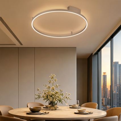 Brilagi - Candeeiro de tecto LED regulável PORTOFINO LED/60W/230V 3000-6000K Ø 80 cm bege + comando remoto