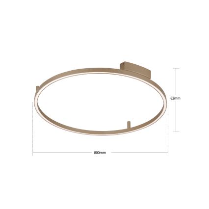 Brilagi - Candeeiro de tecto LED regulável PORTOFINO LED/60W/230V 3000-6000K Ø 80 cm bege + comando remoto