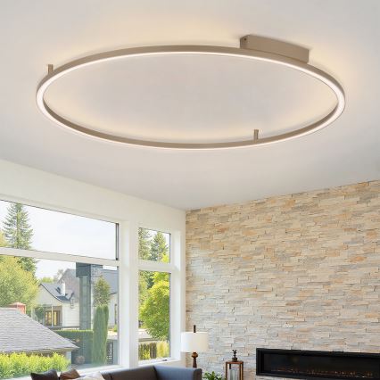 Brilagi - Candeeiro de teto LED regulável PORTOFINO LED/85W/230V 3000-6000K Ø 120 cm bege + controlo remoto