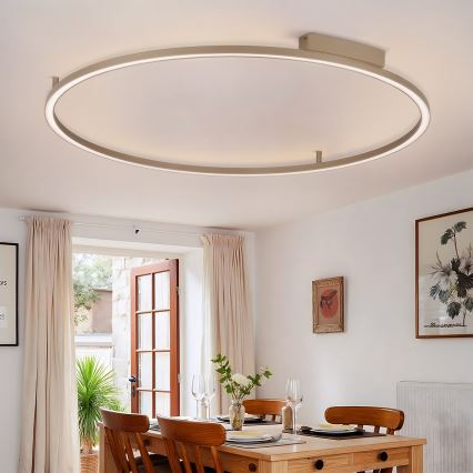 Brilagi - Candeeiro de teto LED regulável PORTOFINO LED/85W/230V 3000-6000K Ø 120 cm bege + controlo remoto