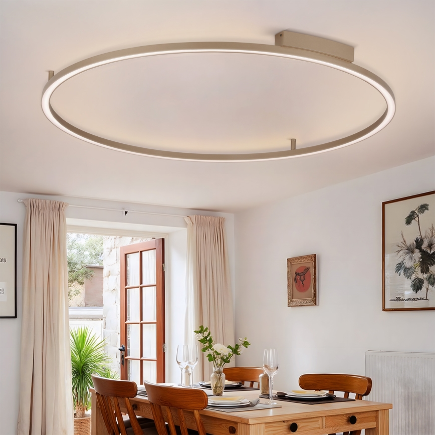 Brilagi - Candeeiro de teto LED regulável PORTOFINO LED/85W/230V 3000-6000K Ø 120 cm bege + controlo remoto