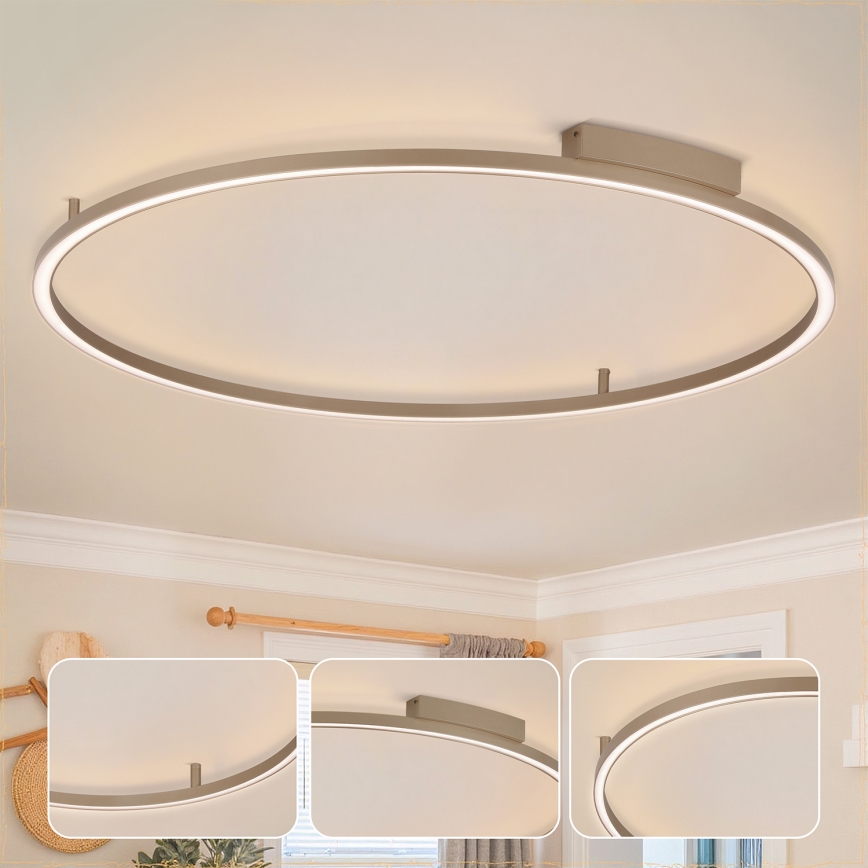 Brilagi - Candeeiro de teto LED regulável PORTOFINO LED/85W/230V 3000-6000K Ø 120 cm bege + controlo remoto