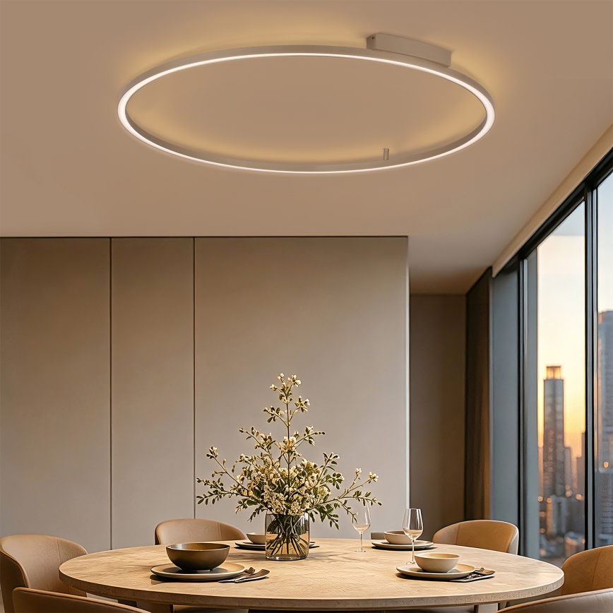 Brilagi - Candeeiro de teto LED regulável PORTOFINO LED/85W/230V 3000-6000K Ø 120 cm bege + controlo remoto