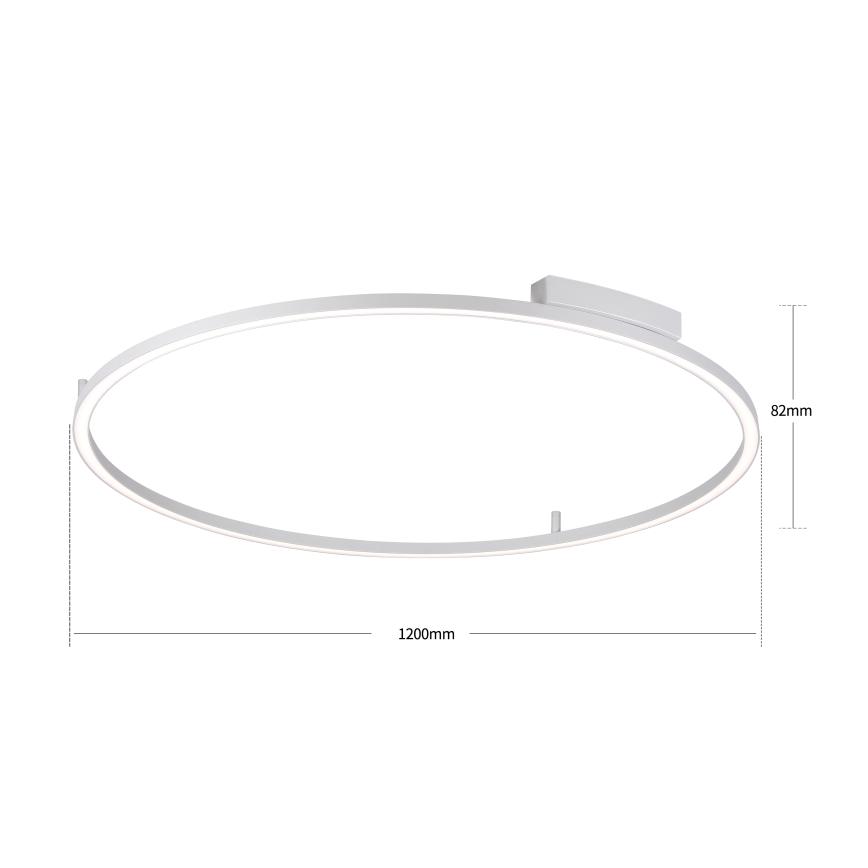 Brilagi - Candeeiro de teto LED dimerizável PORTOFINO LED/85W/230V 3000-6000K Ø 120 cm prateado + controlo remoto