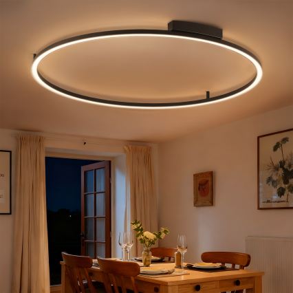 Brilagi - Candeeiro de teto dimerizável PORTOFINO LED/85W/230V 3000-6000K diâmetro 120 cm preto + controlo remoto