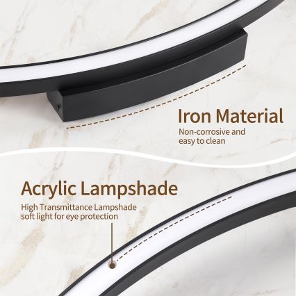 Brilagi - Candeeiro de teto dimerizável PORTOFINO LED/85W/230V 3000-6000K diâmetro 120 cm preto + controlo remoto