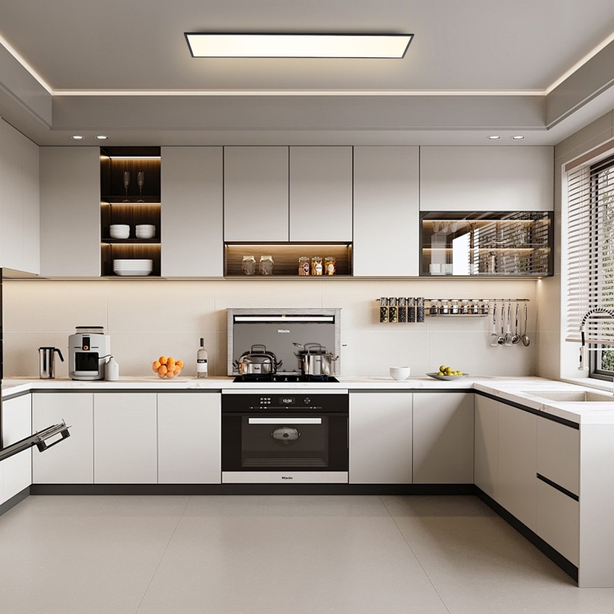 Brilagi - Candeeiro de teto LED regulável SLIMFRAME LED/58W/230V 120x30 cm 3000-6000K preto + controlo remoto