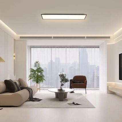 Brilagi - Candeeiro de teto LED regulável SLIMFRAME LED/58W/230V 120x30 cm 3000-6000K preto + controlo remoto