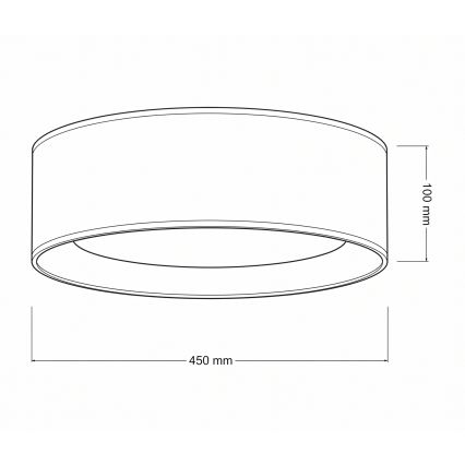 Brilagi - Luminária de tecto LED dimerizável VELVET SMART VARI LED/24W/230V 3000-6500K Ø45 cm bordô + controlo remoto