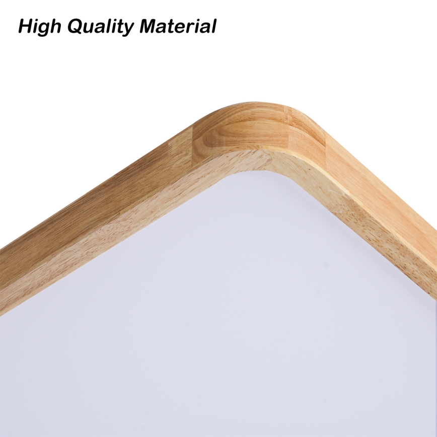 Brilagi - Candeeiro de teto LED dimerizável WOODLINE SQUARE LED/100W/230V 3000-6000K carvalho 80x80 cm + comando remoto