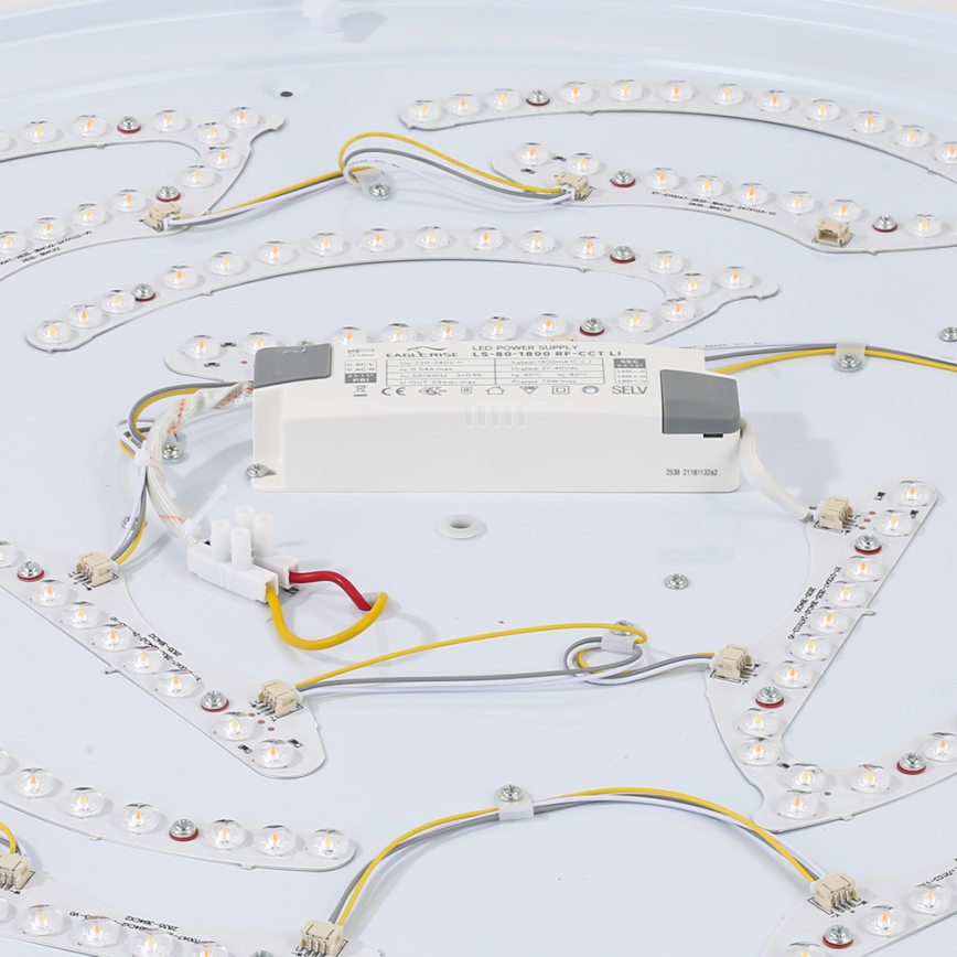 Brilagi - Candeeiro de teto dimável LED WOODROUND LED/40W/230V 3000-6000K Ø 60 cm em madeira IRC 90 + comando remoto